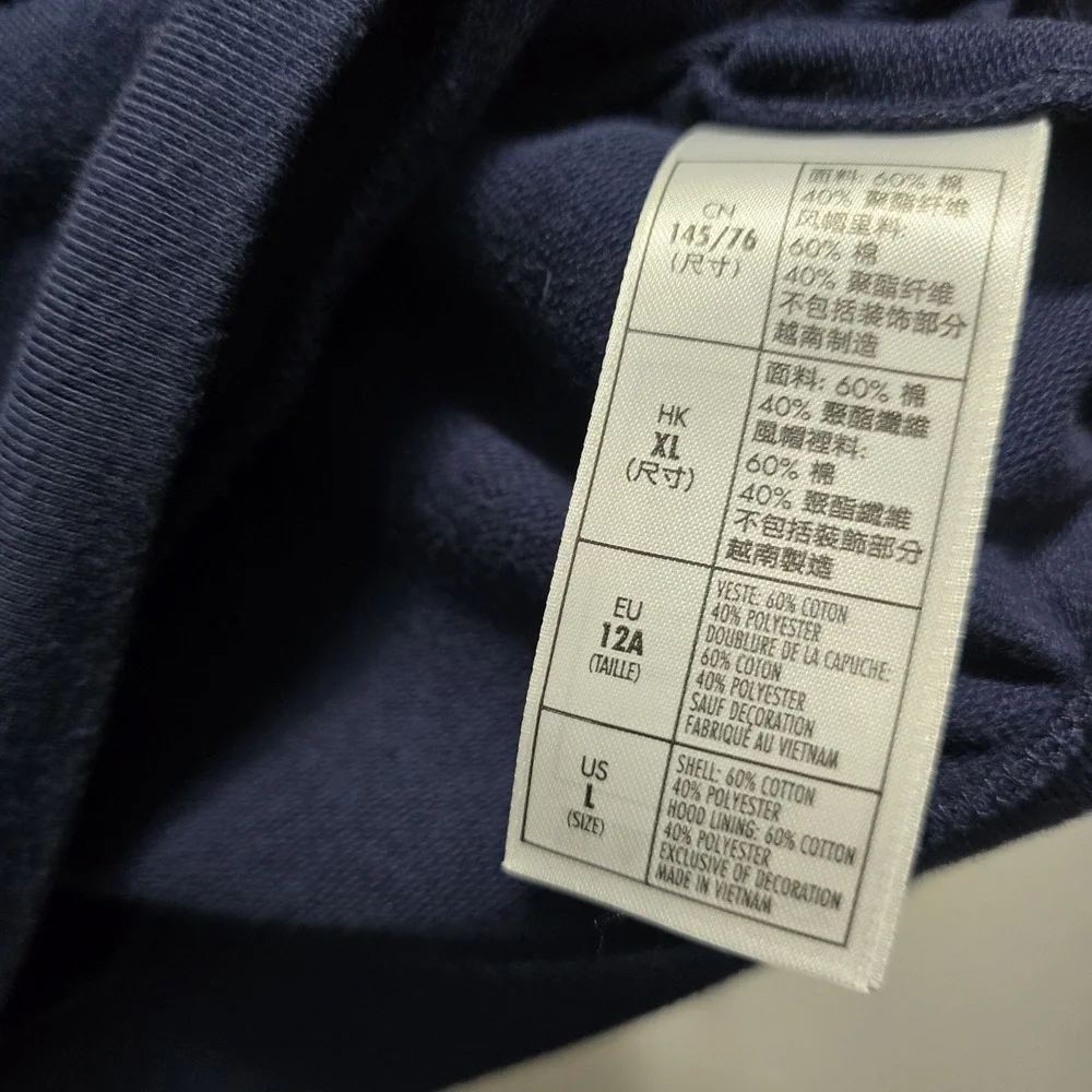 Disney Parks Kids L Pluto Character Pullover Hoodie Navy‎